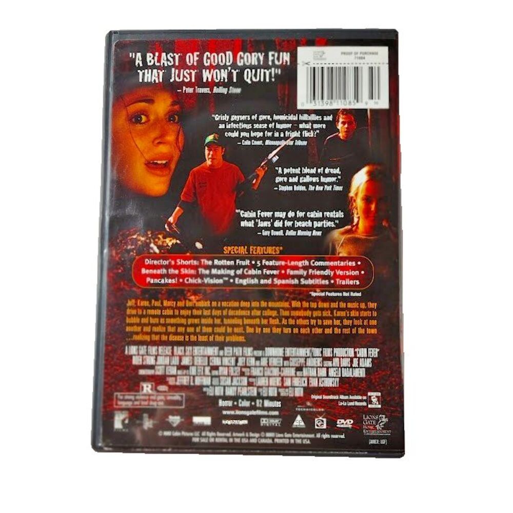 Cabin Fever DVD 2003 Movie R Horror - Picture 2 of 3